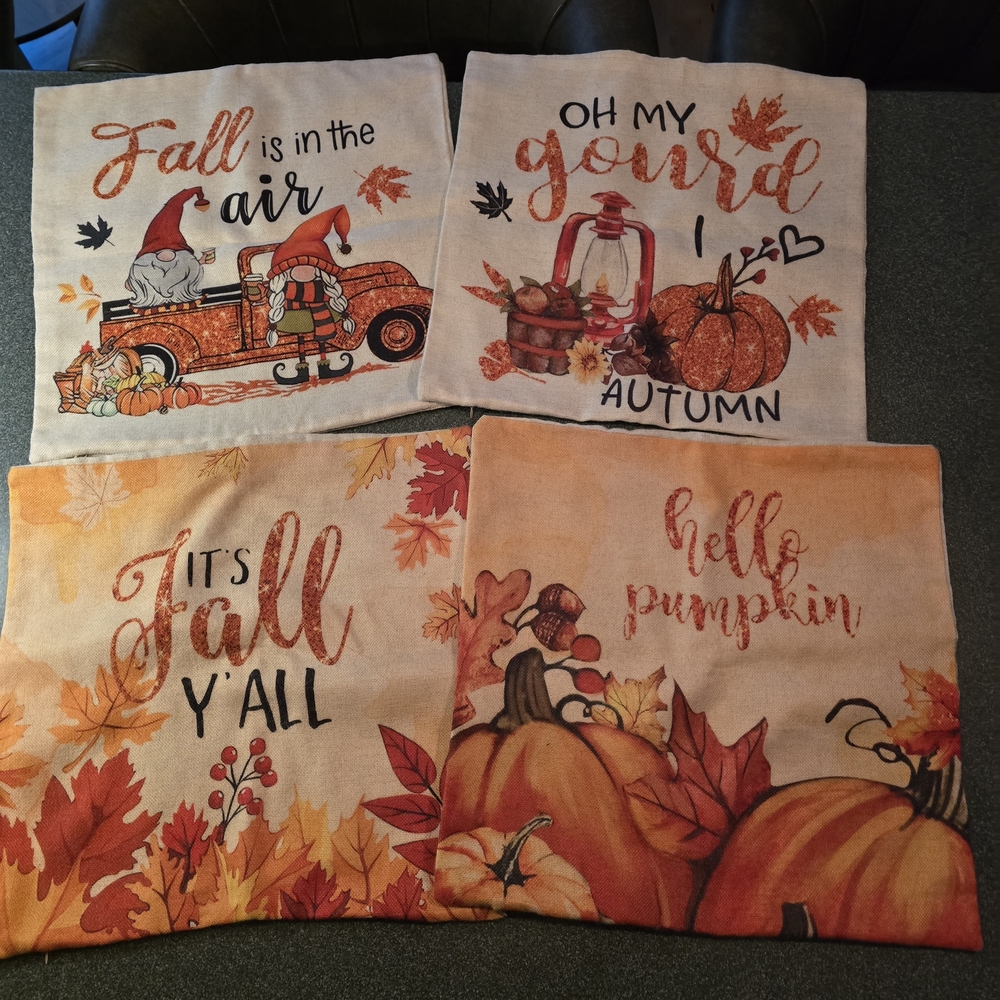Autumn Themed Decorative Pillow Covers